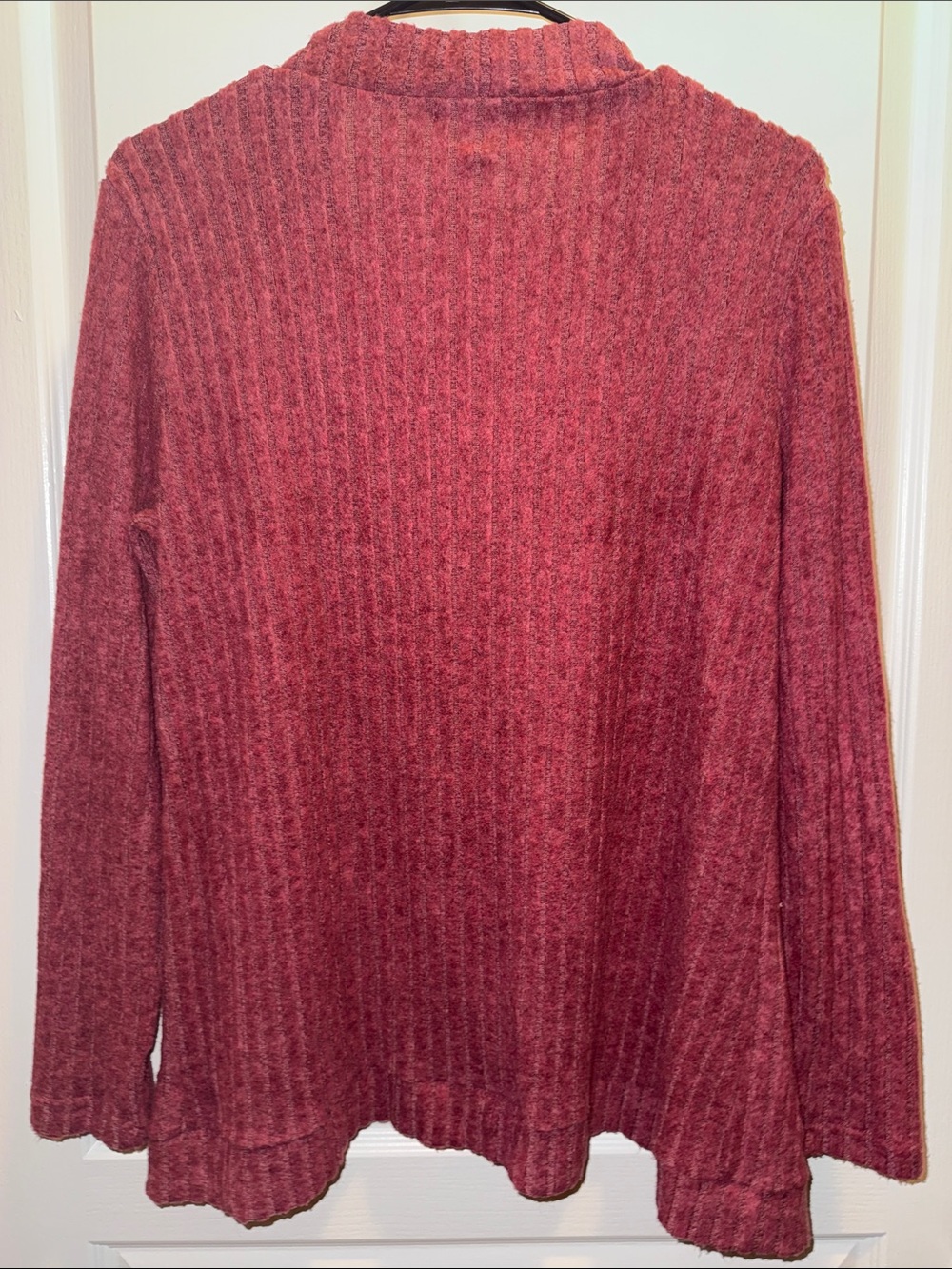 SHEIN Dusty Rose Open-Front Ribbed Cardigan - Picture 2 of 3